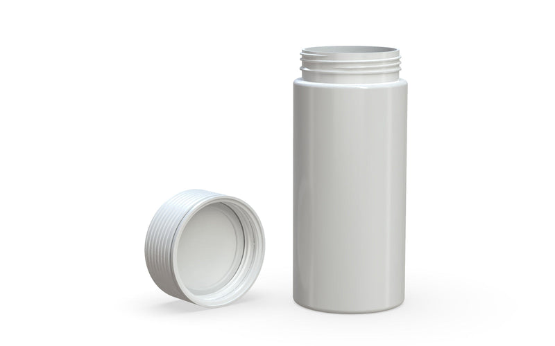 240CC/8FL.OZ Spiral CR - Container With Inner Seal & Tamper - Opaque White With Opaque White Lid - Copackr.com