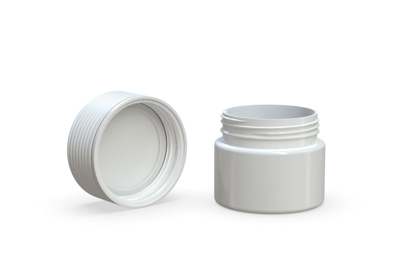 60CC/2FL.OZ Spiral CR - Container With Inner Seal & Tamper - Opaque White With Opaque White Lid - Copackr.com