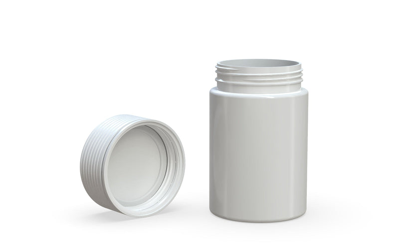 150CC/5OZ Spiral CR - Container With Inner Seal & Tamper - Opaque White With Opaque White Lid - Copackr.com