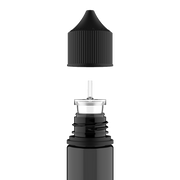 Chubby Gorilla 60ML Unicorn Bottle - Translucent Black Bottle / Black Cap - V3 - Copackr.com