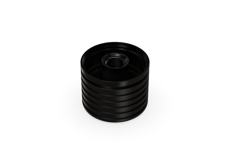 510 Cartridge Spiral CR Container Flat Top - Opaque Black With Opaque Black Lid - Copackr.com