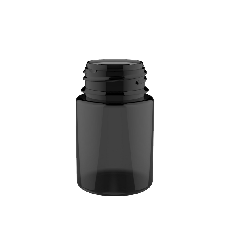 Chubby Gorilla 60ML Stubby Unicorn Bottle - Black Transparent Bottle / Black Cap - V3 - Copackr.com