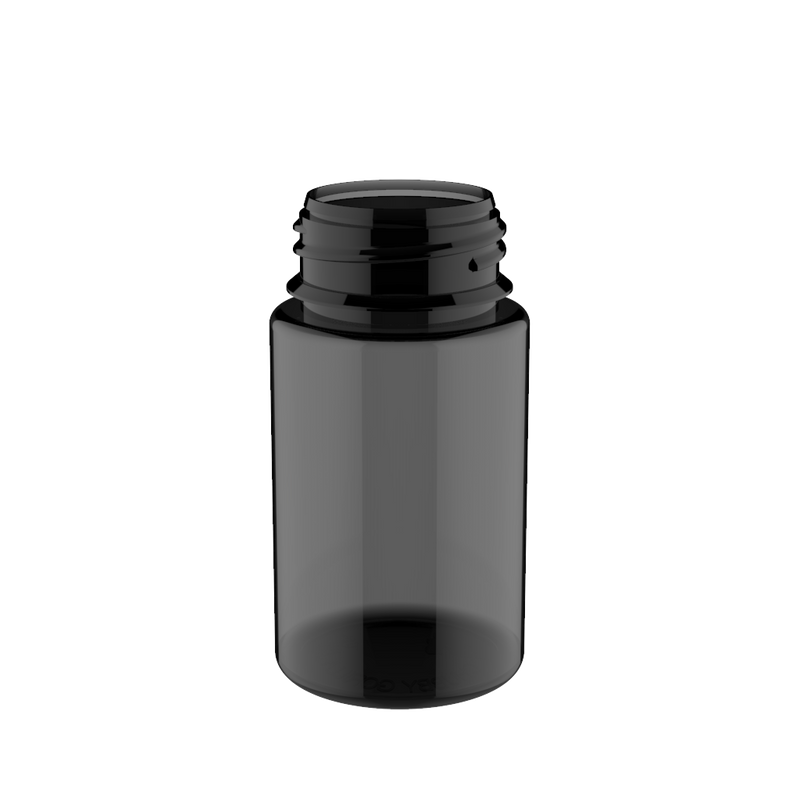 Chubby Gorilla - 75ML Stubby Unicorn Bottle - Transparent Black Bottle / Black Cap - V3 - Copackr.com