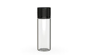 Spiral CR - Tube 65mm with Inner Seal & Tamper - Clear Natural (Transparent) with Opaque Black Lid - Copackr.com