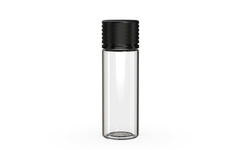 Spiral CR - Tube 65mm with Inner Seal & Tamper - Clear Natural (Transparent) with Opaque Black Lid - Copackr.com