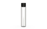 Spiral CR - Tube 115mm with Inner Seal & Tamper - Clear Natural (Transparent) with Opaque Black Lid - Copackr.com