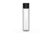 Spiral CR - Tube 95mm with Inner Seal & Tamper - Clear Natural (Transparent) with Opaque Black Lid - Copackr.com