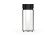 240CC/8FL.OZ Spiral CR - Container With Inner Seal & Tamper - Clear Natural With Opaque Black Lid - Copackr.com