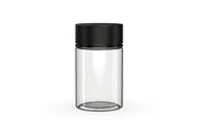 150CC/5OZ Spiral CR - Container With Inner Seal & Tamper - Clear Natural With Opaque Black Lid - Copackr.com