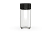 180CC/6FL.OZ/180ML Spiral CR - Container With Inner Seal & Tamper - Clear Natural With Opaque Black Lid - Copackr.com