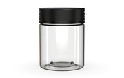 550CC/18.5FL.OZ Spiral CR - XL Container With Inner Seal & Tamper - Clear Natural With Opaque Black Lid - Copackr.com