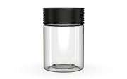 650CC/21.5FL.OZ Spiral CR - XL Container With Inner Seal & Tamper - Clear Natural With Opaque Black Lid - Copackr.com
