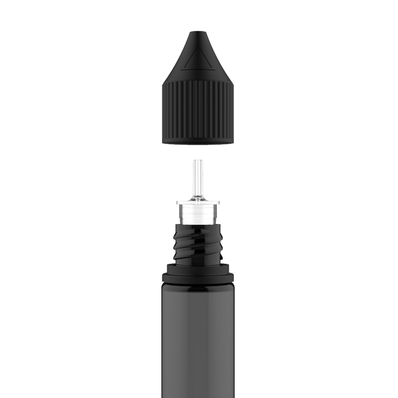 Chubby Gorilla - 20ML Unicorn Bottle - Transparent Black Bottle / Black Cap - V3 - Copackr.com