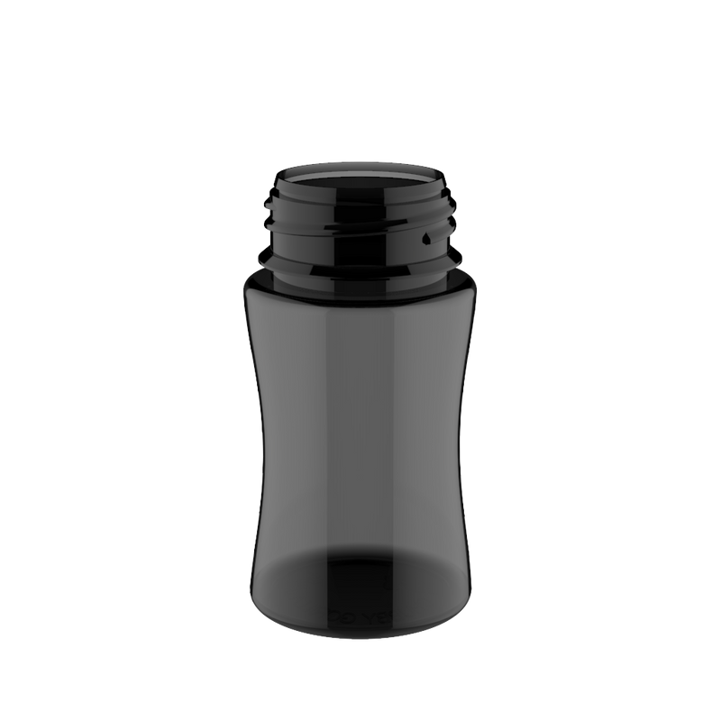 Chubby Gorilla - 75ML Stubby Unicorn Bottle - Transparent Black Bottle / Black Cap - V3 - Copackr.com