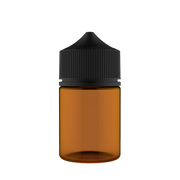 Chubby Gorilla - 60ML Stubby Unicorn Bottle - Amber Bottle / Black Cap - V3 - Copackr.com
