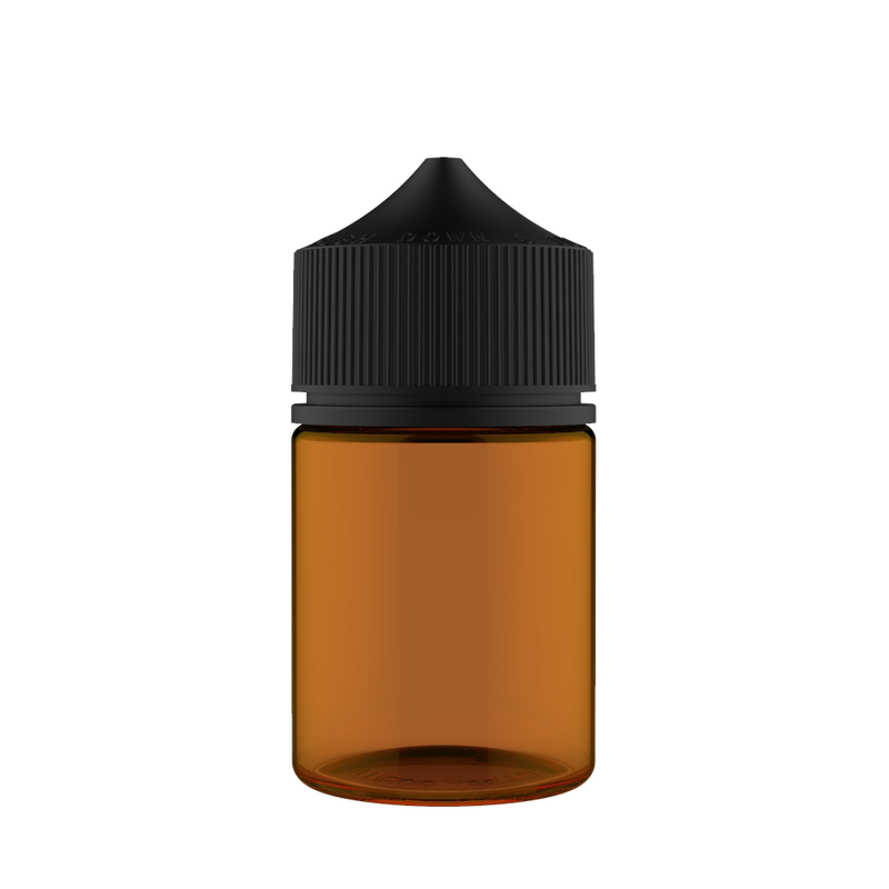Chubby Gorilla - 60ML Stubby Unicorn Bottle - Amber Bottle / Black Cap - V3 - Copackr.com