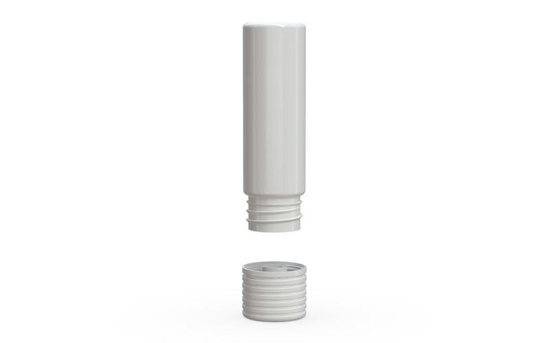 510 Cartridge Spiral CR Container Flat Top - Opaque White With Opaque White Lid - Copackr.com
