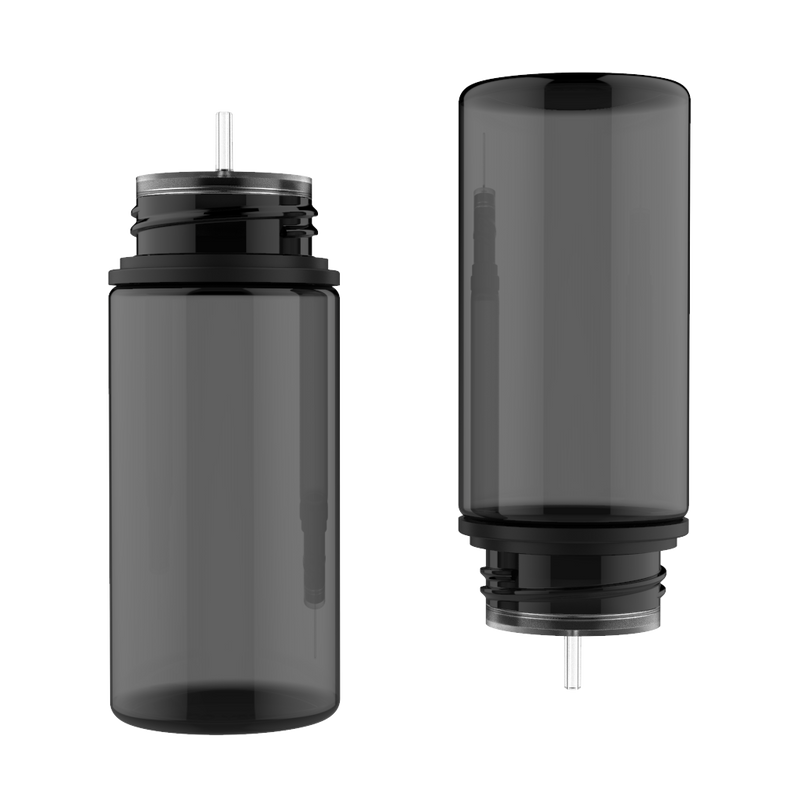 Chubby Gorilla - 100ML Unicorn Bottle - Transparent Black Bottle / Black Cap - V3 - Copackr.com