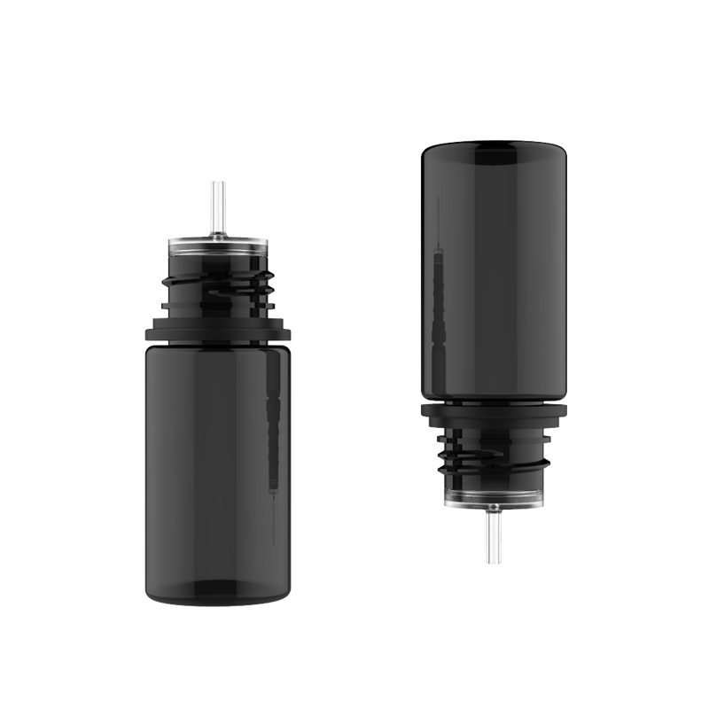 Chubby Gorilla Chubby Gorilla - 30ML Stubby Unicorn Bottle - Transparent Black Bottle / Black Cap - V3