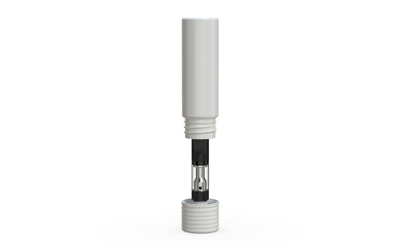 510 Cartridge Spiral CR Container Flat Top - Opaque White With Opaque White Lid - Copackr.com