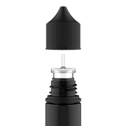 Chubby Gorilla Chubby Gorilla - 30ML Stubby Unicorn Bottle - Transparent Black Bottle / Black Cap - V3