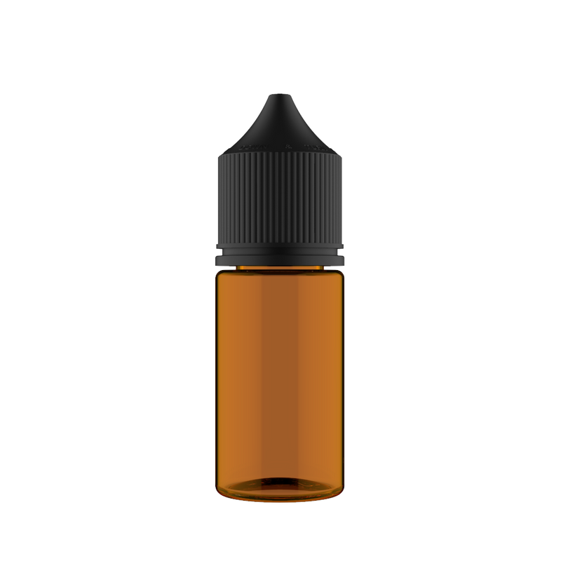 Chubby Gorilla - 30ML Stubby Unicorn Bottle - Amber Bottle / Black Cap - V3 - Copackr.com