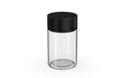 150CC/5OZ Spiral CR - Container With Inner Seal & Tamper - Clear Natural With Opaque Black Lid - Copackr.com