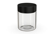 550CC/18.5FL.OZ Spiral CR - XL Container With Inner Seal & Tamper - Clear Natural With Opaque Black Lid - Copackr.com