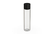 Spiral CR - Tube 95mm with Inner Seal & Tamper - Clear Natural (Transparent) with Opaque Black Lid - Copackr.com