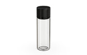 Spiral CR - Tube 65mm with Inner Seal & Tamper - Clear Natural (Transparent) with Opaque Black Lid - Copackr.com