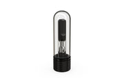 510 Cartridge Spiral CR Container Round Top - Clear Natural With Opaque Black Lid - Copackr.com