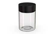 650CC/21.5FL.OZ Spiral CR - XL Container With Inner Seal & Tamper - Clear Natural With Opaque Black Lid - Copackr.com