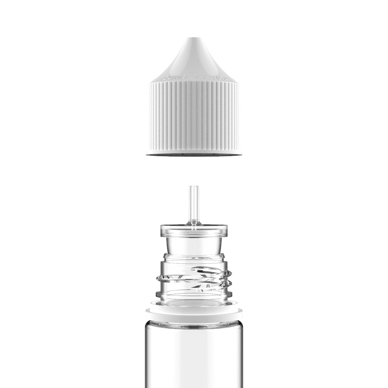 Chubby Gorilla - 60ML Unicorn Bottle - Clear Bottle / White Cap - V3 - Copackr.com