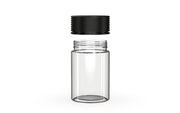 150CC/5OZ Spiral CR - Container With Inner Seal & Tamper - Clear Natural With Opaque Black Lid - Copackr.com