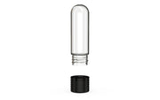 510 Cartridge Spiral CR Container Round Top - Clear Natural With Opaque Black Lid - Copackr.com