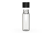 Spiral CR - Tube 65mm with Inner Seal & Tamper - Clear Natural (Transparent) with Opaque Black Lid - Copackr.com