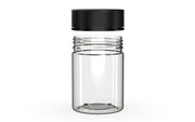 650CC/21.5FL.OZ Spiral CR - XL Container With Inner Seal & Tamper - Clear Natural With Opaque Black Lid - Copackr.com