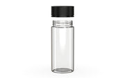 240CC/8FL.OZ Spiral CR - Container With Inner Seal & Tamper - Clear Natural With Opaque Black Lid - Copackr.com