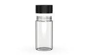 180CC/6FL.OZ/180ML Spiral CR - Container With Inner Seal & Tamper - Clear Natural With Opaque Black Lid - Copackr.com