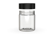 550CC/18.5FL.OZ Spiral CR - XL Container With Inner Seal & Tamper - Clear Natural With Opaque Black Lid - Copackr.com