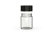 120CC/4FL.OZ/120ML Spiral CR - Container With Inner Seal & Tamper - Clear Natural With Opaque Black Lid - Copackr.com