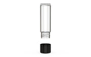 510 Cartridge Spiral CR Container Flat Top - Clear Natural With Opaque Black Lid - Copackr.com