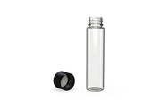 Spiral CR - Tube 95mm with Inner Seal & Tamper - Clear Natural (Transparent) with Opaque Black Lid - Copackr.com
