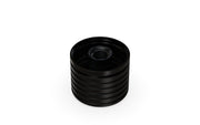 510 Cartridge Spiral CR Container Round Top - Clear Natural With Opaque Black Lid - Copackr.com