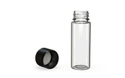 Spiral CR - Tube 65mm with Inner Seal & Tamper - Clear Natural (Transparent) with Opaque Black Lid - Copackr.com