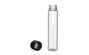 Spiral CR - Tube 115mm with Inner Seal & Tamper - Clear Natural (Transparent) with Opaque Black Lid - Copackr.com