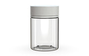 650CC/21.5FL.OZ Spiral CR - XL Container With Inner Seal & Tamper - Clear Natural With Opaque White Lid - Copackr.com