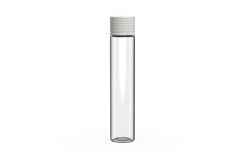 Spiral CR - Tube 115mm with Inner Seal & Tamper - Clear Natural (Transparent) with Opaque White Lid - Copackr.com