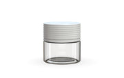 60CC/2FL.OZ Spiral CR - Container With Inner Seal & Tamper - Clear Natural With Opaque White Lid - Copackr.com