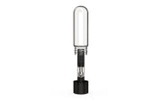 510 Cartridge Spiral CR Container Round Top - Clear Natural With Opaque Black Lid - Copackr.com